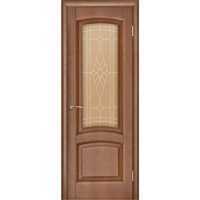 Межкомнатные двери Лаура Темный анегри Т74, стекло