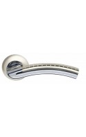 Ручки дверные Libra LD26-1SN/CP-3 матовый никель/хром
