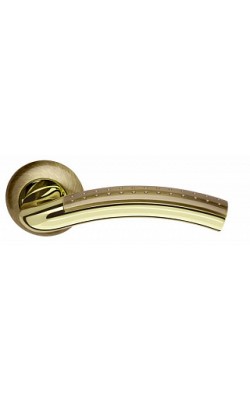 Ручки дверные Libra LD27-1AB/GP-7 бронза/золото
